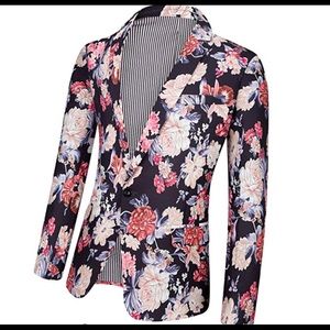 Men's Regular Fit Casual One Button Blazer